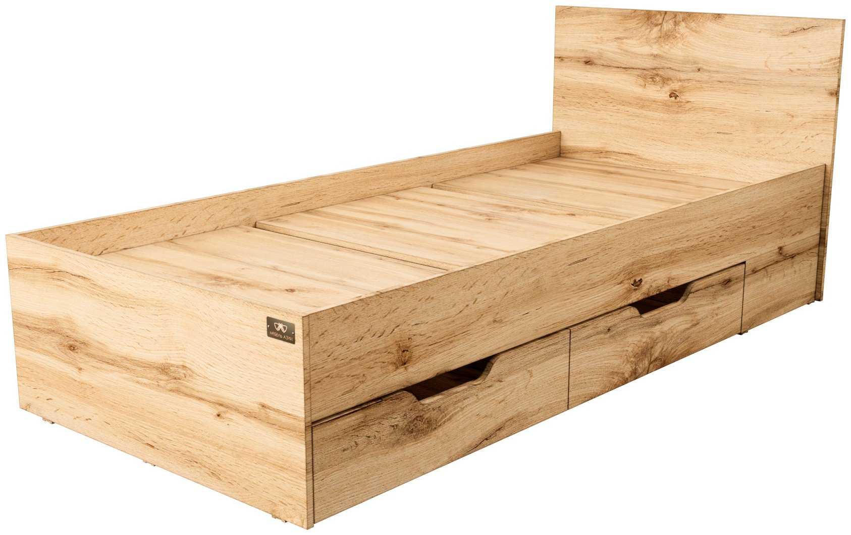 Кровать Мебель Азии Гармони с 4 ящиками 90x200см коричневая купить,NaN