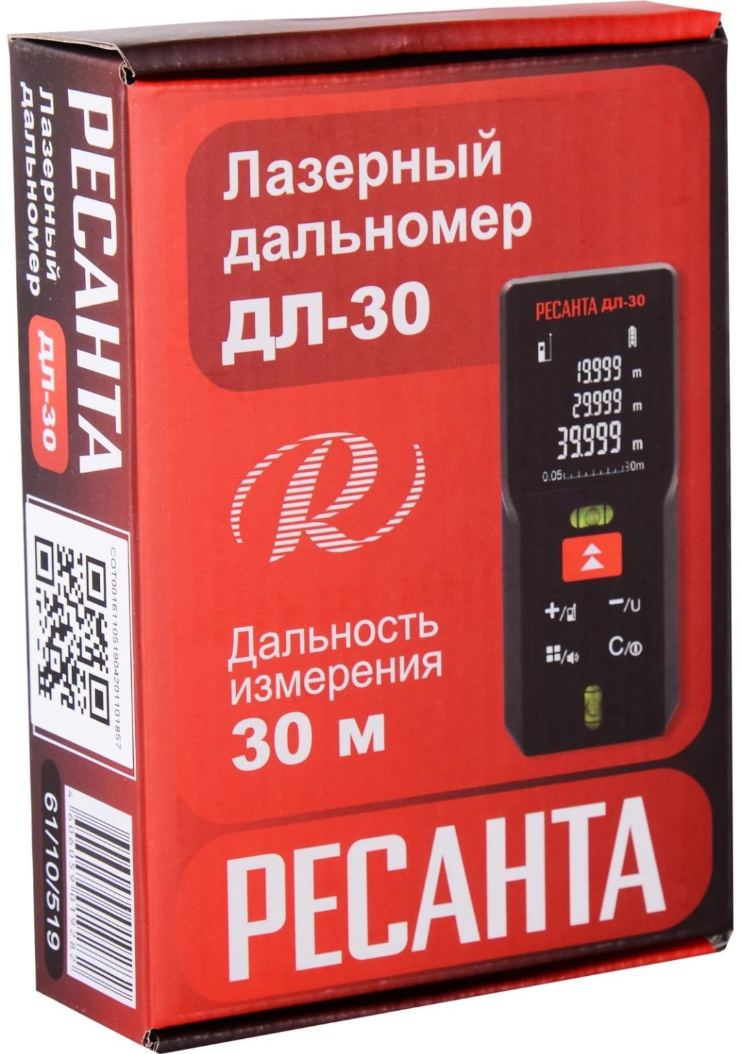 Лазерный дальномер Ресанта ДЛ-30, дальность до 30 м купить,NaN
