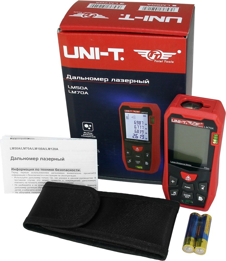 Лазерный дальномер UNI-T LM70A, дальность до 70 м купить,NaN