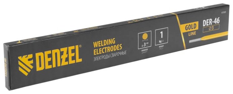 Сварочный электрод DENZEL DER-46 GoldLine, для ручной дуговой сварки - ForteMarket Сварочный электрод DENZEL DER-46 GoldLine, для ручной дуговой сварки купить,0