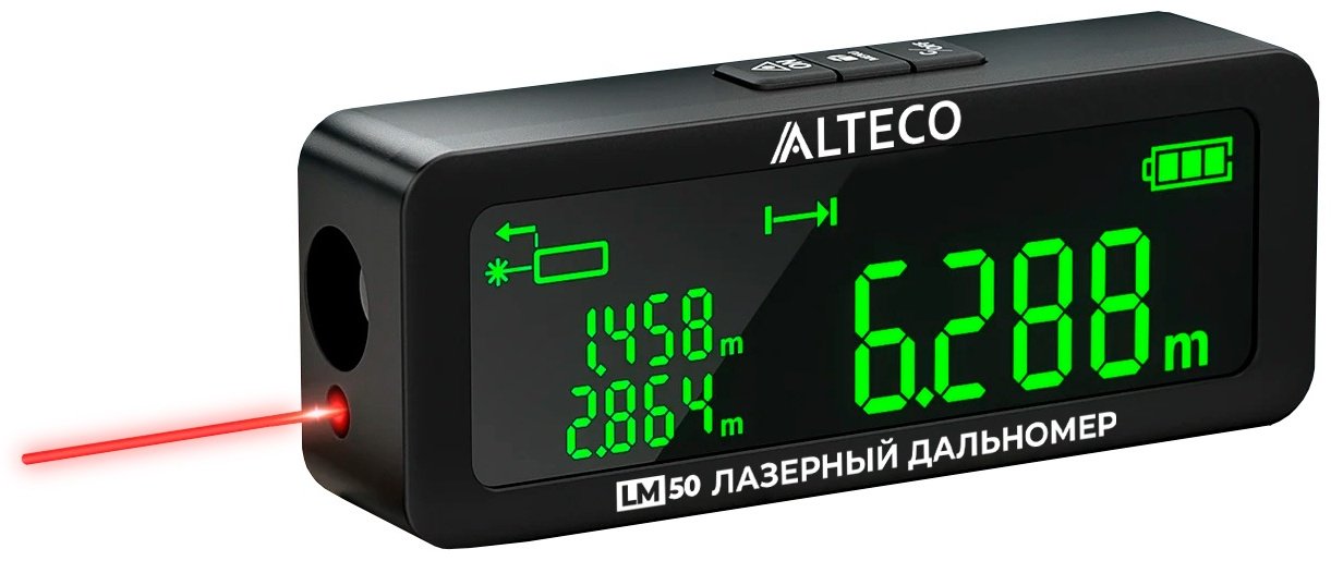 Лазерный дальномер ALTECO LM 50 66391, дальность до 50 м