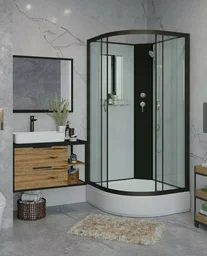 Кабина душевой Niagara NG-6701-14BK 90х90х200см белый