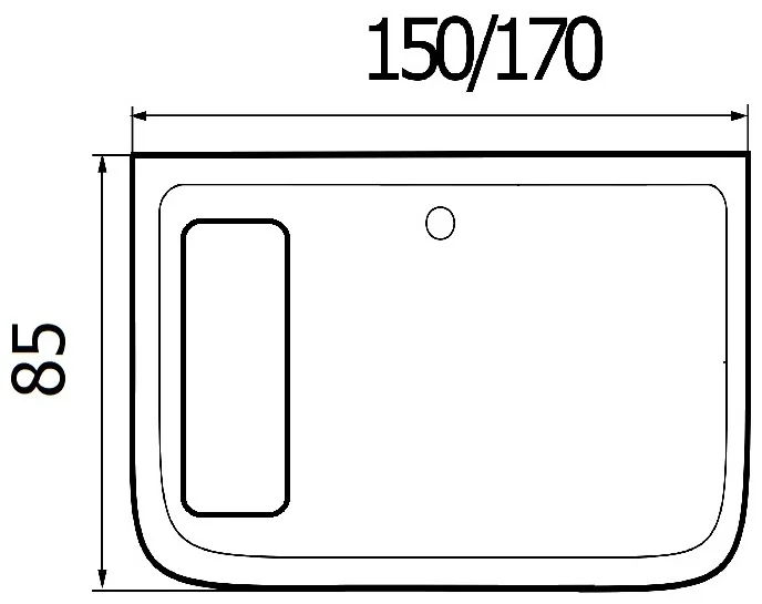Ванна Wemor 170/85/55 S 170х85х55см белый