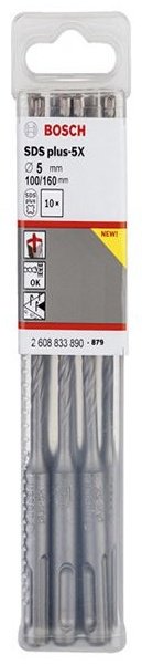 Bosch бур 2608833890 (SDS-plus, 5х100х160 мм) 10 шт купить,0
