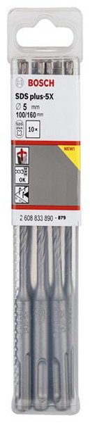 Bosch бур 2608833890 (SDS-plus, 5х100х160 мм) 10 шт