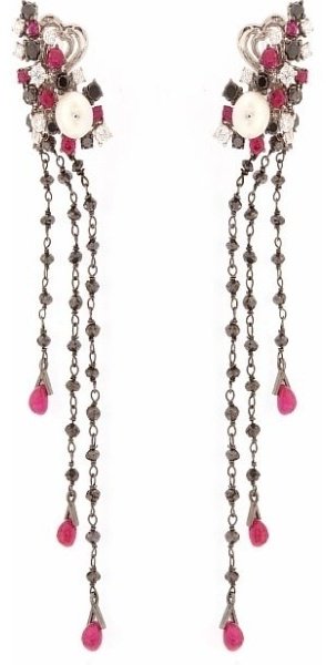 Серьги-цепочки Constella 8087*RBN вес 10.6 г золото, бриллиант купить,NaN