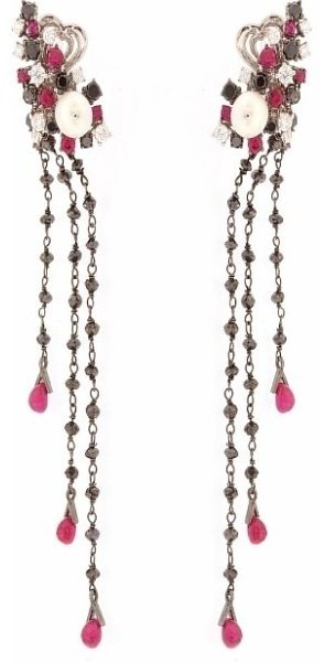 Серьги-цепочки Constella 8087*RBN вес 10.6 г золото, бриллиант купить,NaN
