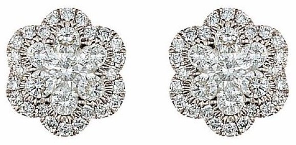 Серьги Constella 381-DE6567 вес 4.4 г золото, бриллиант купить,NaN