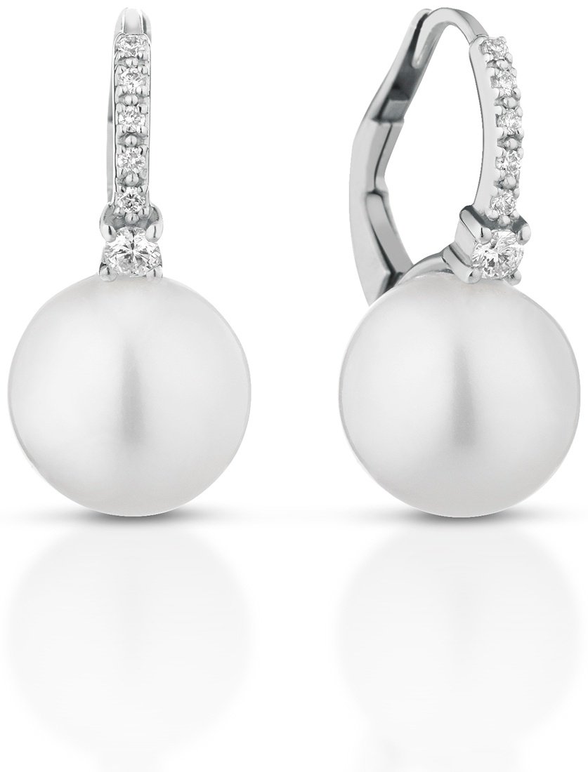 Серьги Coscia LBEAFWED640 вес 1.6 г золото, бриллиант, жемчуг купить,NaN