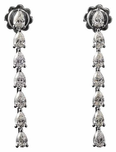 Серьги-цепочки Damiani 81087519 вес 3.95 г золото, бриллиант купить,NaN