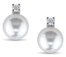Пусеты Damiani 20012454 вес 1.7 г золото, бриллиант, жемчуг купить,NaN