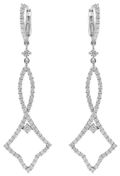 Серьги Crivelli 276-12191-MOD вес 5.6 г золото, бриллиант купить,NaN