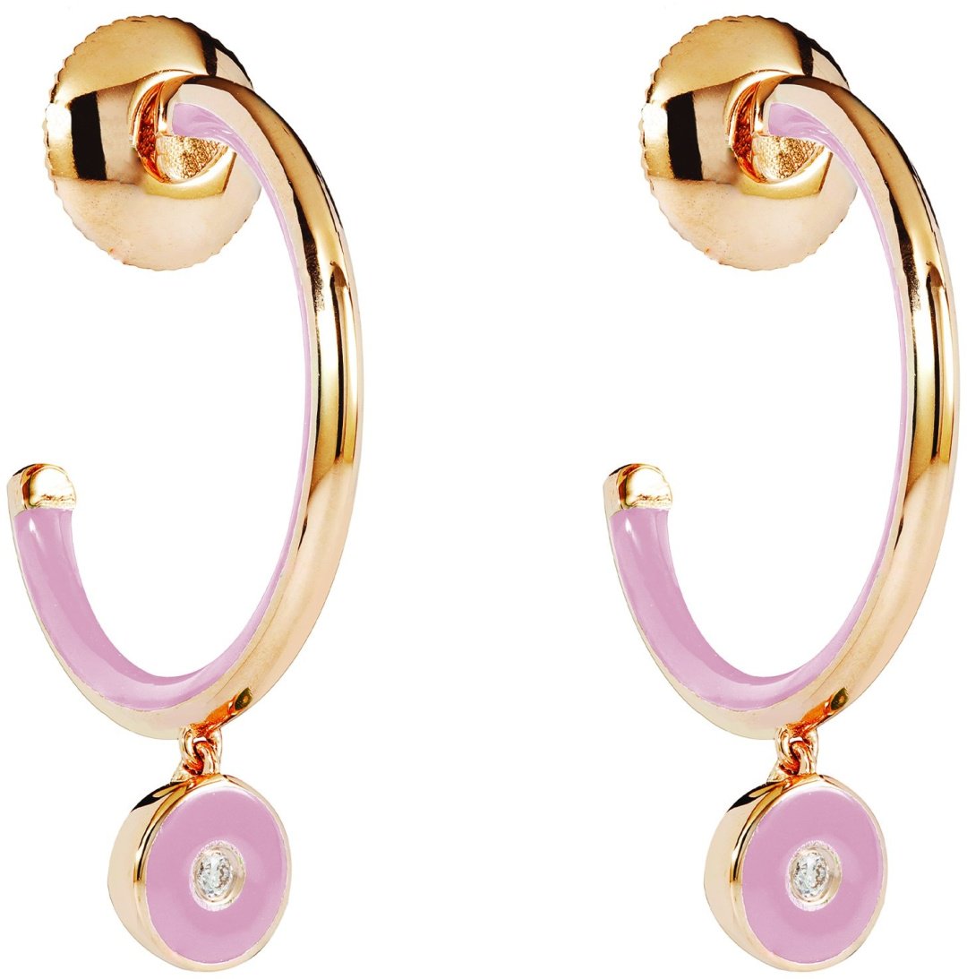 Серьги Constella ORER10068BW.RPA2 вес 4.19 г золото, бриллиант, эмаль купить,NaN