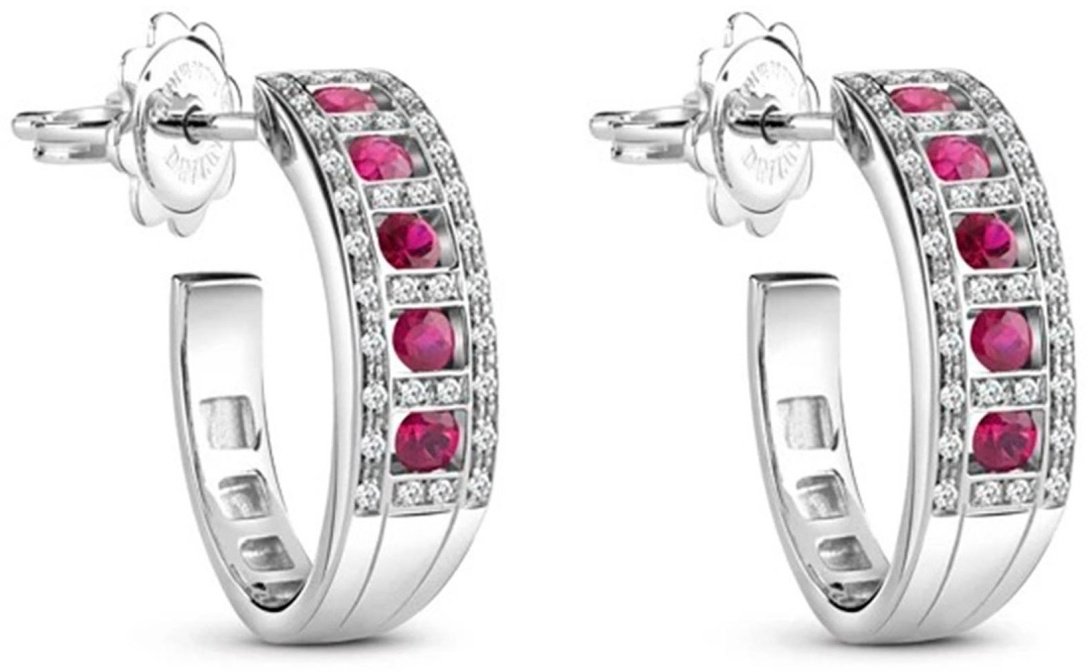 Серьги Damiani BELLE EPOQUE вес 7 г золото, бриллиант, рубин купить,2683000