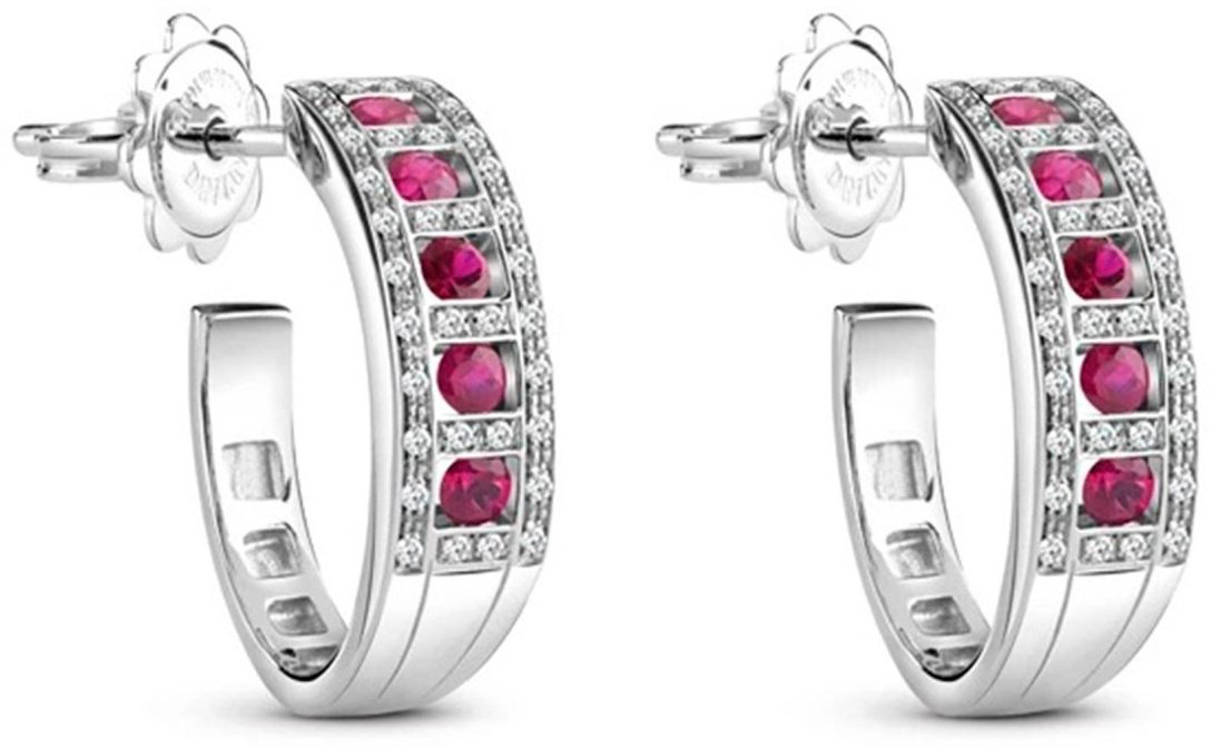 Серьги Damiani BELLE EPOQUE вес 7 г золото, бриллиант, рубин купить,2683000