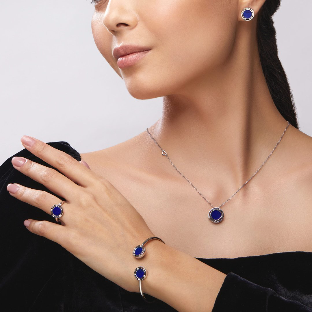 Пусеты Damiani 20080446 вес 6.4 г золото, бриллиант, лазурит - ForteMarket Пусеты Damiani 20080446 вес 6.4 г золото, бриллиант, лазурит купить,1820000