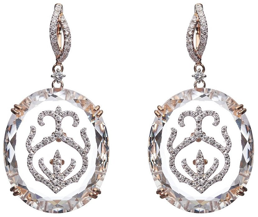 Серьги Casato ORX1233BTCROC-P вес 6.45 г золото, бриллиант, хрусталь купить,NaN