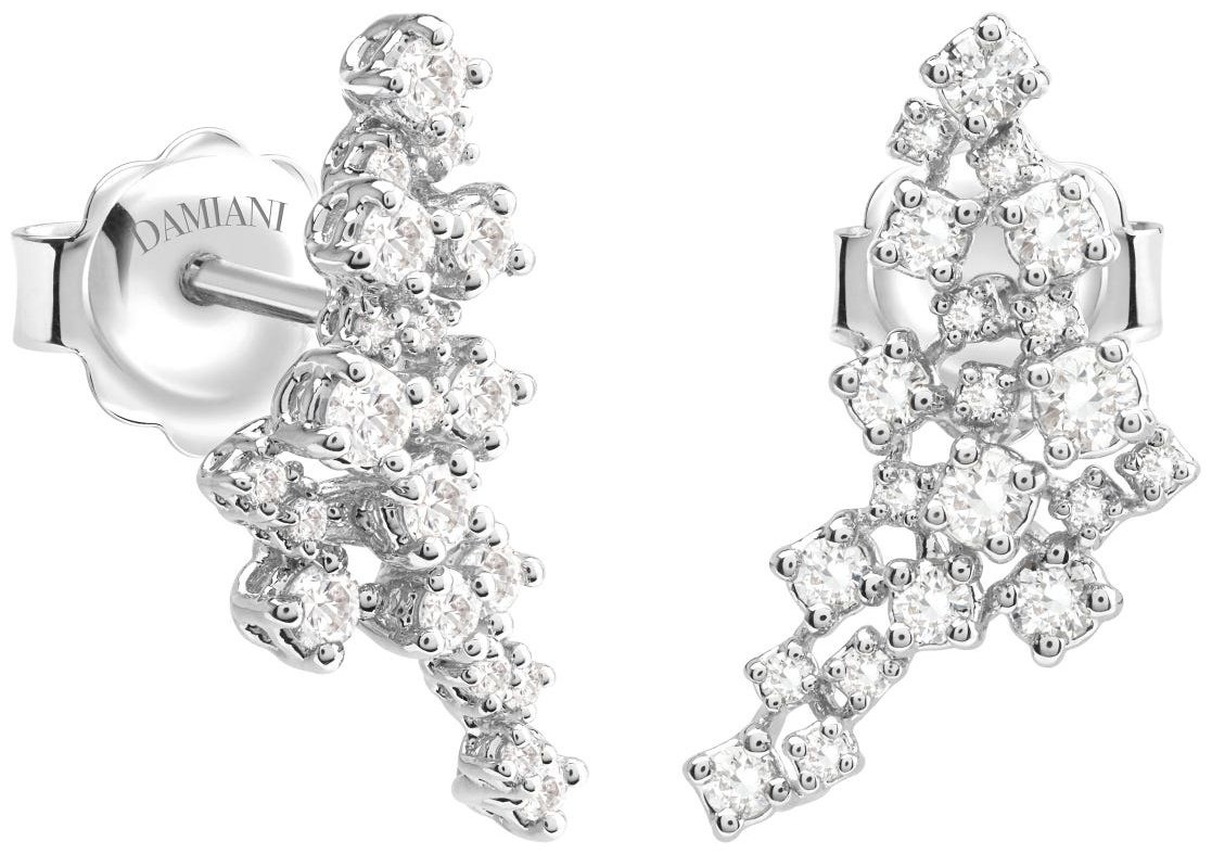 Пусеты Damiani 20104947 вес 3 г золото, бриллиант купить,NaN