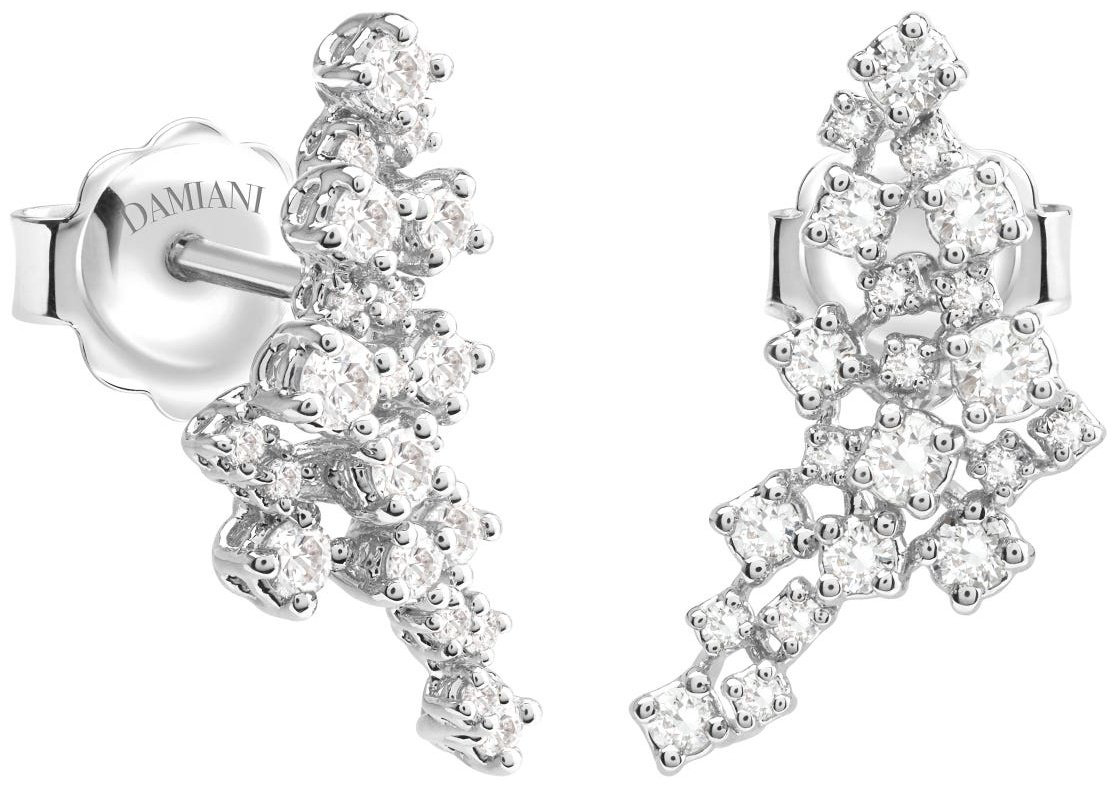 Пусеты Damiani 20104947 вес 3 г золото, бриллиант купить,NaN
