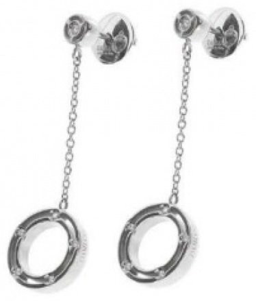 Серьги-цепочки Damiani 20088423 вес 7.799 г золото, бриллиант купить,NaN