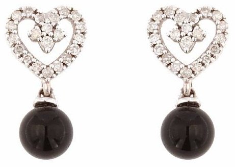 Серьги Damiani 20062473 вес 2 г золото, бриллиант, оникс купить,NaN