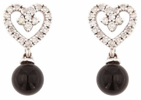 Серьги Damiani 20062473 вес 2 г золото, бриллиант, оникс купить,NaN