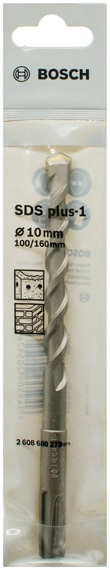 Bosch бур 2608680273 (SDS-plus, 10х100х160 мм) 1 шт купить,NaN