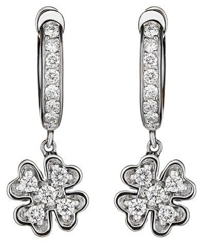 Серьги Crivelli 234-5409-4835 вес 3.3 г золото, бриллиант купить,NaN