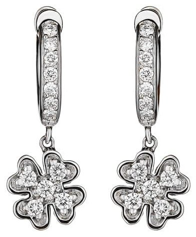 Серьги Crivelli 234-5409-4835 вес 3.3 г золото, бриллиант купить,NaN
