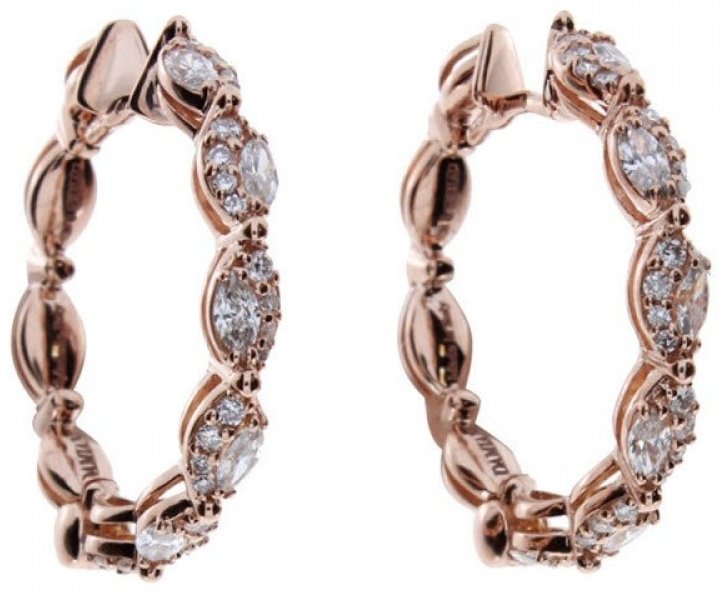Серьги Damiani 20069288 вес 5.34 г золото, бриллиант купить,NaN