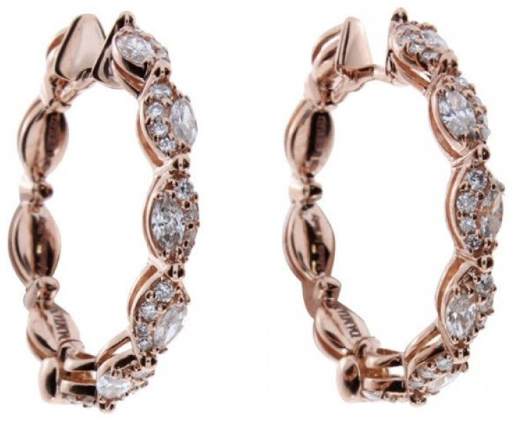 Серьги Damiani 20069288 вес 5.34 г золото, бриллиант купить,NaN