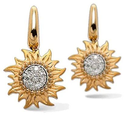 Серьги Carrera y Carrera 10775 030101 вес 10.02 г золото, бриллиант купить,NaN
