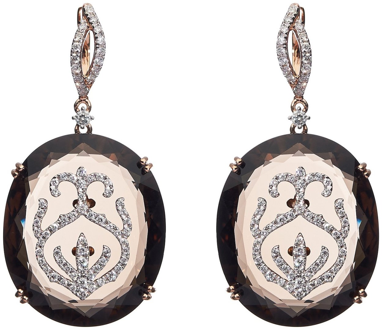 Серьги Casato ORX1233BT/QF-P вес 6.69 г золото, бриллиант, кварц купить,NaN