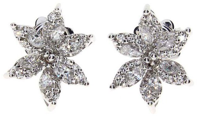 Пусеты Damiani 20067558 вес 4.5 г золото, бриллиант купить,NaN