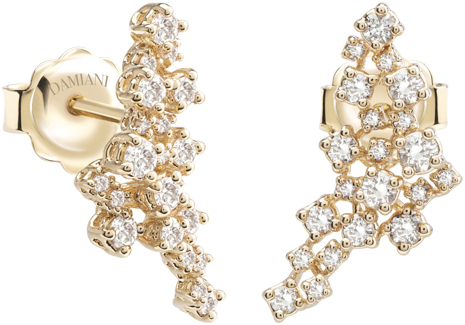 Пусеты Damiani 20104948 вес 3.6 г золото, бриллиант купить,NaN