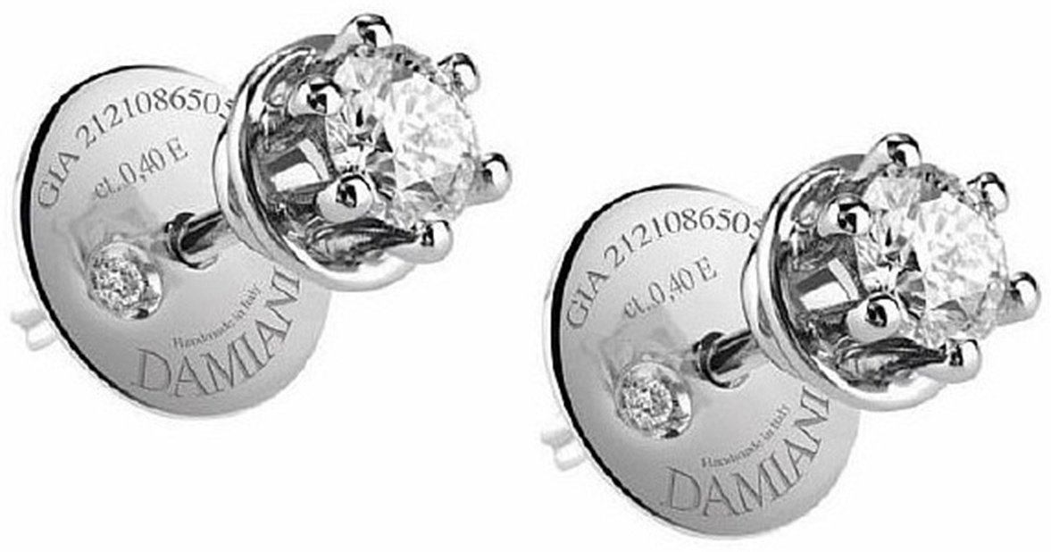 Серьги Damiani 81076225 вес 3.25 г золото, бриллиант купить,NaN