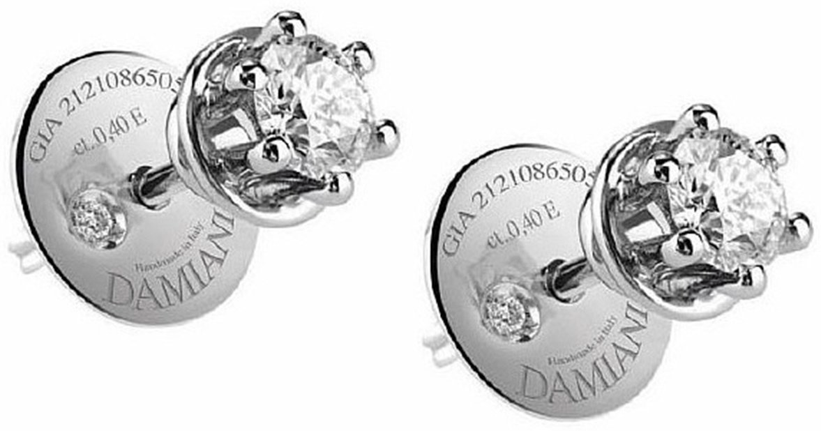 Серьги Damiani 81076225 вес 3.25 г золото, бриллиант купить,NaN