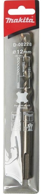 Makita бур D-00228 (SDS-plus, 12х100х160 мм) , 1 шт - ForteMarket Makita бур D-00228 (SDS-plus, 12х100х160 мм) , 1 шт купить,0