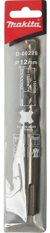 Makita бур D-00228 (SDS-plus, 12х100х160 мм) , 1 шт купить,785