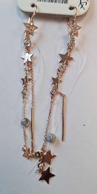 Серьги-цепочки Crivelli 002-EL-39 вес 5.1 г золото, бриллиант купить,NaN