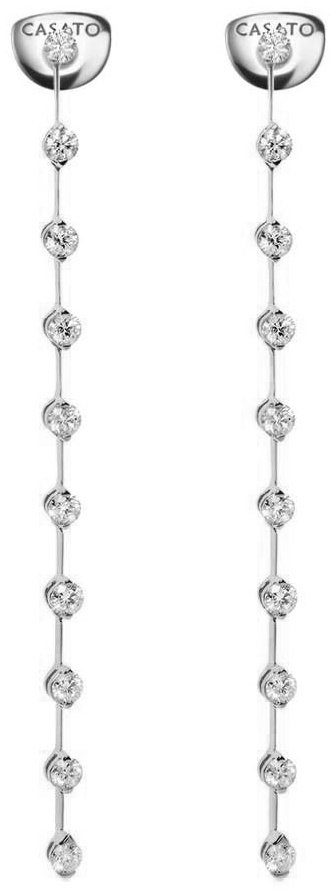 Серьги-цепочки Casato ORX-1051BT-W вес 4.51 г золото, бриллиант купить,NaN