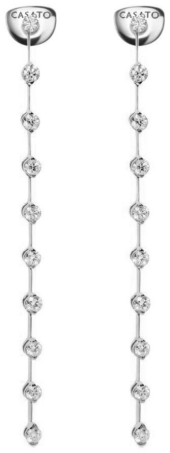 Серьги-цепочки Casato ORX-1051BT-W вес 4.51 г золото, бриллиант купить,NaN