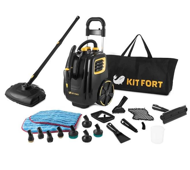 Пароочиститель Kitfort KT-933 черный - ForteMarket Пароочиститель Kitfort KT-933 черный купить,0