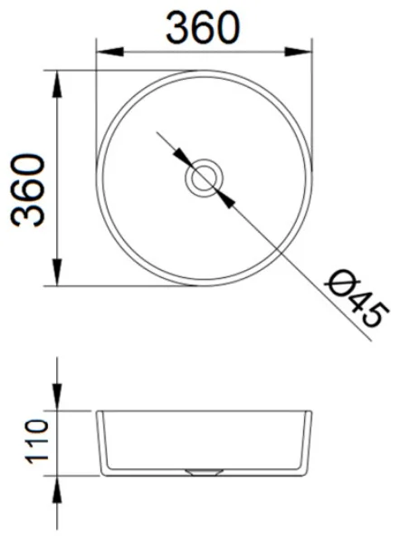 Раковина Comforty CF21011 36х36х11см небесно-голубой