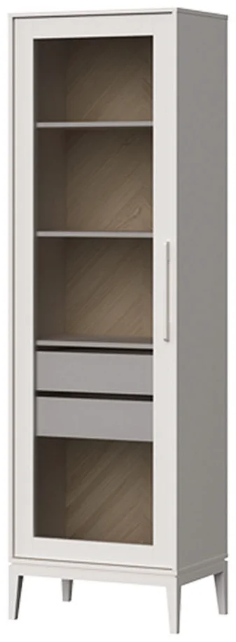 Витрина Ellipsefurniture Fjord L 62х42х202см белый