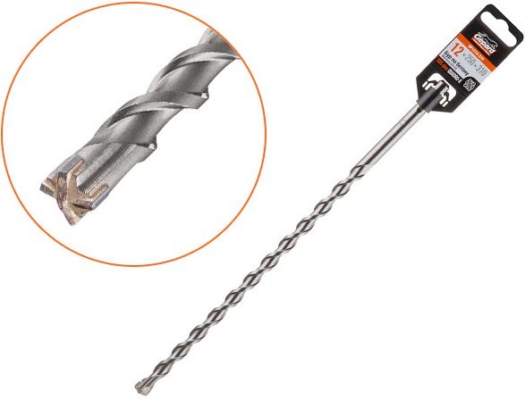 Gepard бур Quadro-x (GP1212-310) (SDS-plus, 12х250х310 мм) 1 шт