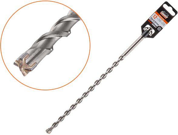 Gepard бур Quadro-x (GP1212-310) (SDS-plus, 12х250х310 мм) 1 шт