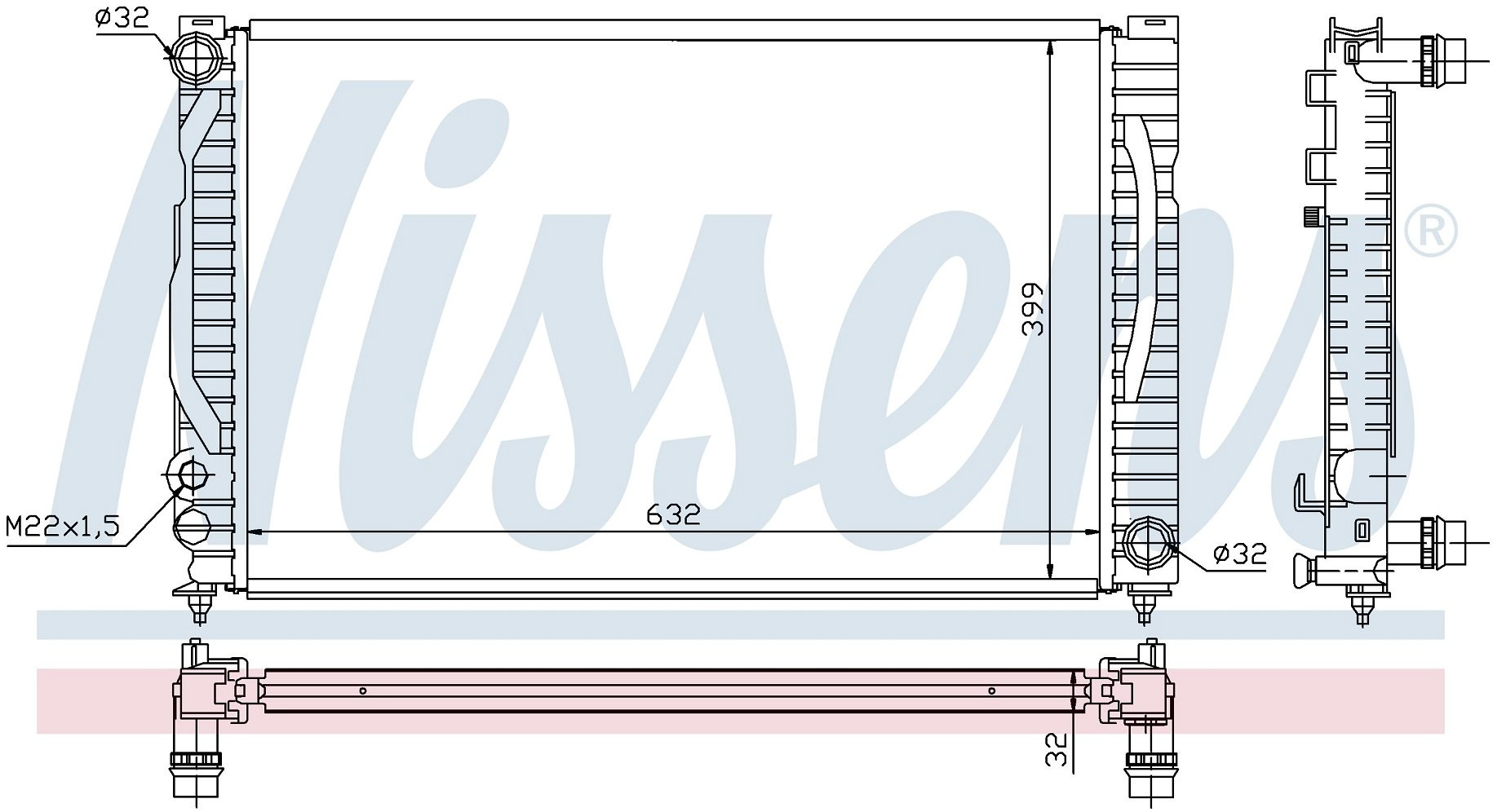 Nissens радиатор основной 60497 купить,NaN