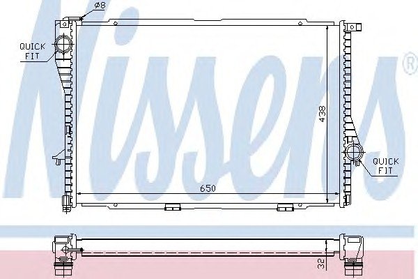 Nissens радиатор основной 60648A купить,NaN