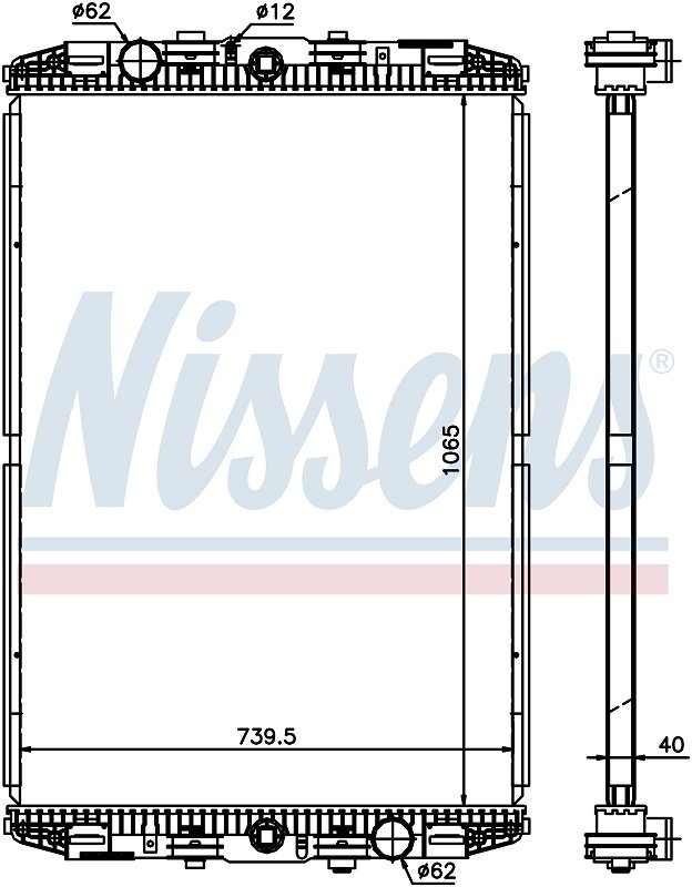 Nissens радиатор основной 614170 купить,NaN